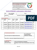 On-Line INTERNSHIP Weekly Progress Status Report: Institute of Engineering and Technology