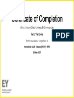 EY Certificate of Completion for IFRS Leases Training