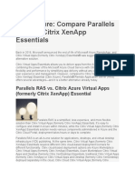 Citrix Azure: Compare Parallels Ras vs. Citrix Xenapp Essentials