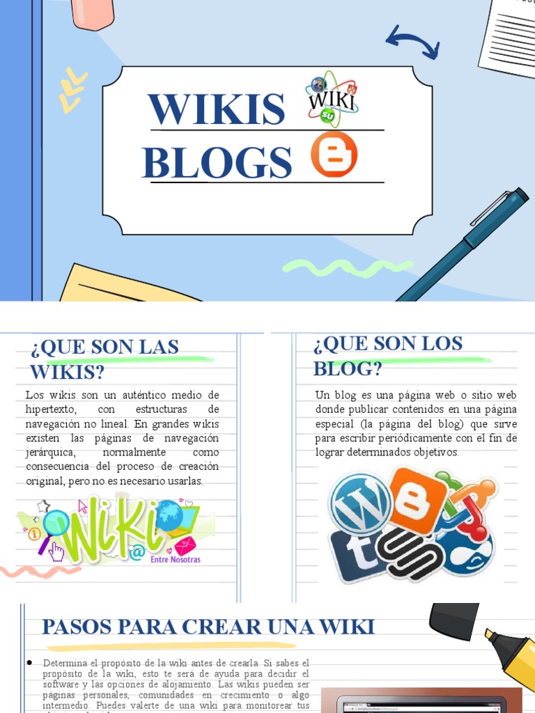 Wikis vs Blogs: Guía Completa y Creación | PDF | Wiki | Blog