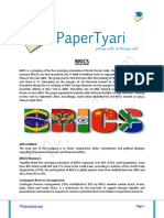 BRICS - Brazil Russia India China South Africa - Papertyari