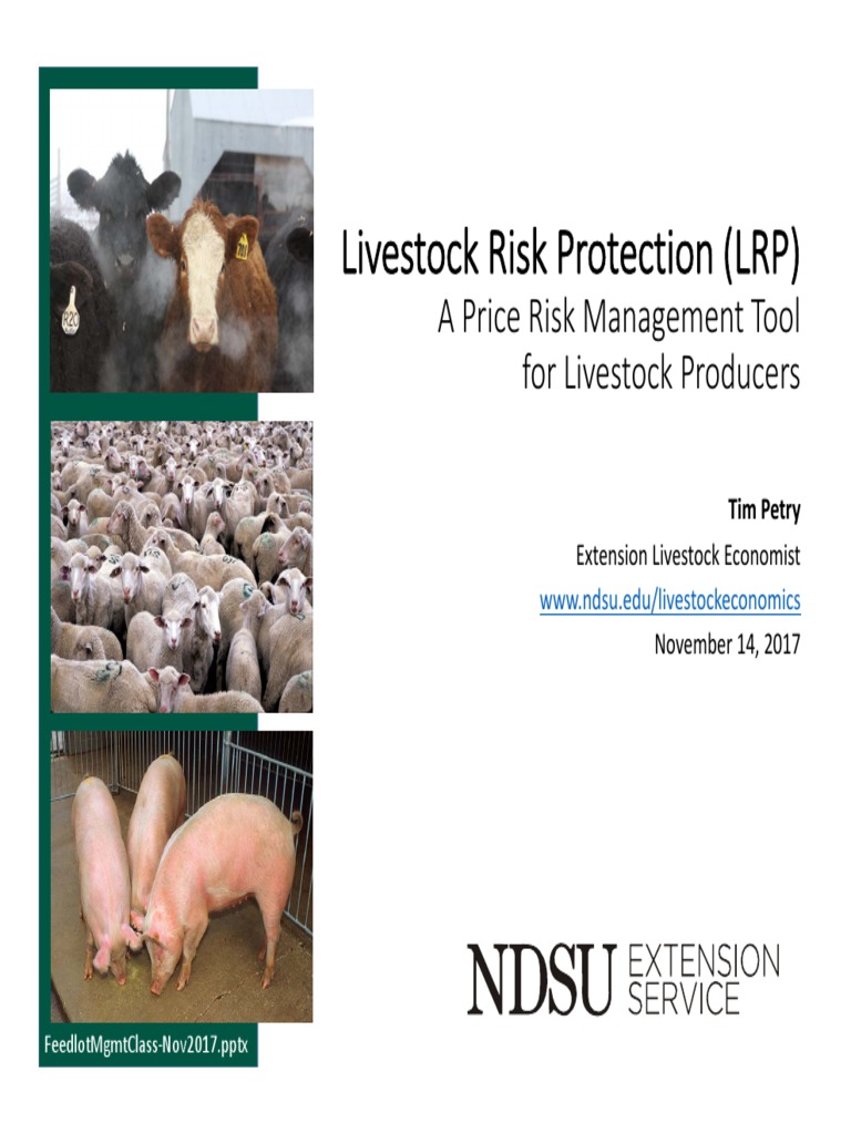 Livestock Risk Protection Overview | PDF | Cattle | Futures Contract