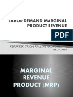 Labor Demand Marginal Product Revenue
