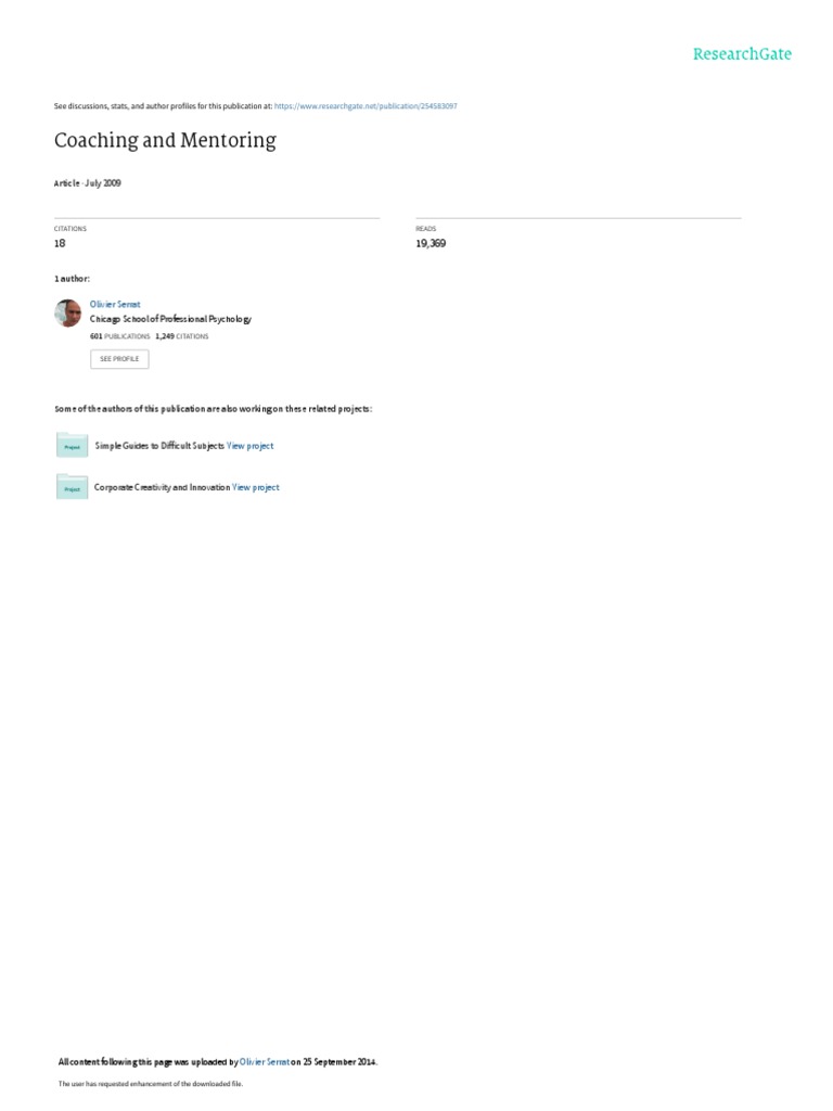 Coaching and Mentoring for Success | PDF | Mentorship | Asian ...