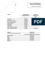 UOB Fees & Expenses Guide 2021-2022