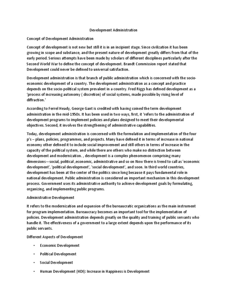 Lecture 10 (Dvelopment Administration) | PDF | Human Development Index ...