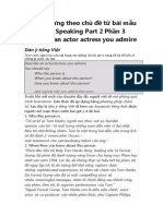 Học Từ Vựng Theo Chủ Đề Từ Bài Mẫu IELTS Speaking Part 2 Phần 3 Describe an Actor Actress You Admire