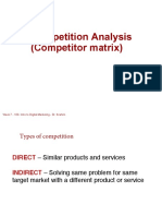 Competit Ion Analysis (Competitor Matrix) : Week 7 - 109-Intro To Digital Marketing - Dr. Ibrahim