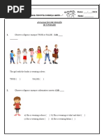 Prova de Inglês para 2º Ano Fundamental | PDF | Artes Linguísticas e ...