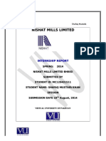 Internship Report of Nishat Mills LTD