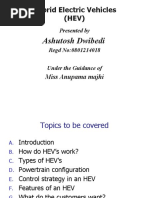 Hybrid Electric Vehicles (HEV) : Ashutosh Dwibedi