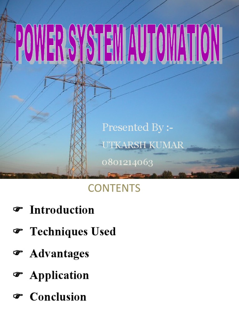 Power System Automation Pdf Automation Electric Power Distribution