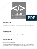 HTML - Linguagem de Marcação de Hypertexto