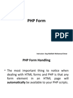 PHP Form: Instructor: Eng Abdilahi Mohamud Omar