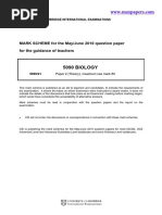 5090 BIOLOGY: MARK SCHEME For The May/June 2010 Question Paper For The Guidance of Teachers