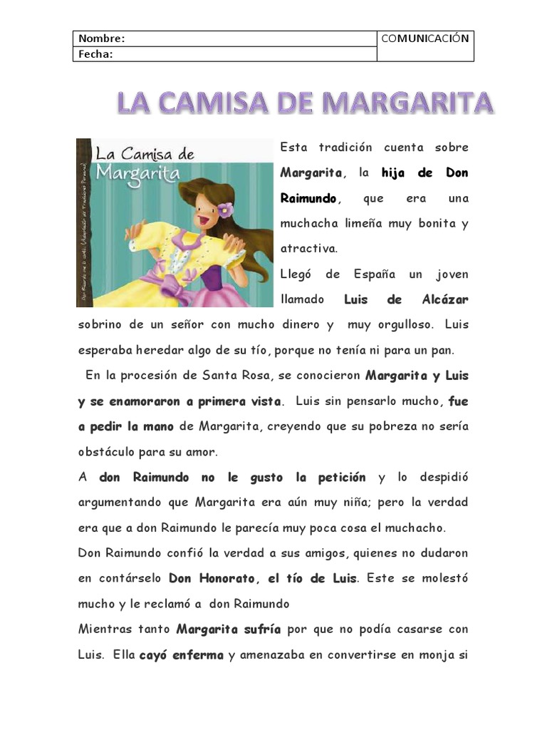 LA CAMISA DE MARGARITA Ampliado PDF