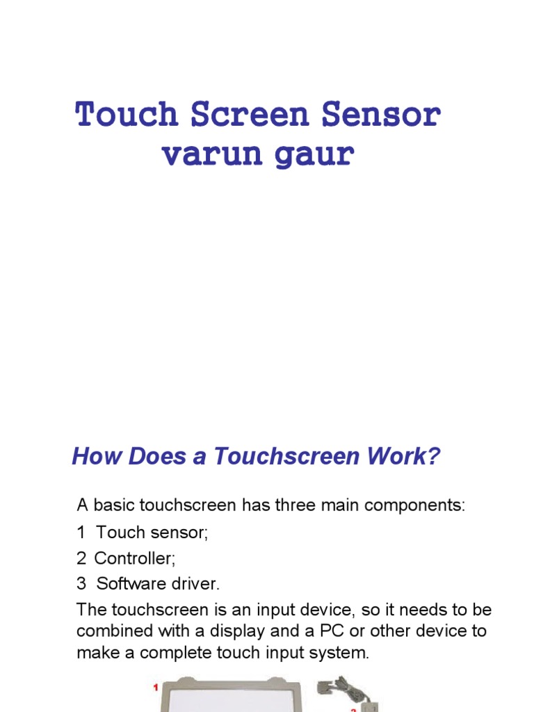 Touchscreen Sensor Technology Overview | PDF | Touchscreen ...