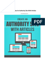 Create An Authority Site With Articles: Content Marketing Now!