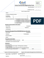 E-Commerce Partnership Registration Form: Company Information