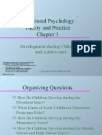 Educational Psychology: Theory and Practice: Development During Childhood and Adolescence
