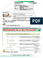 Guía n.17. Propiedades de La Múltiplicación. Tercero