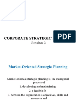 Corporate Strategic Planning Session 2