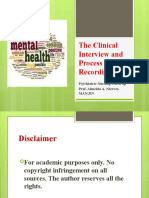 UDM Psych Catch Up The Clinical Interview and Process Recording