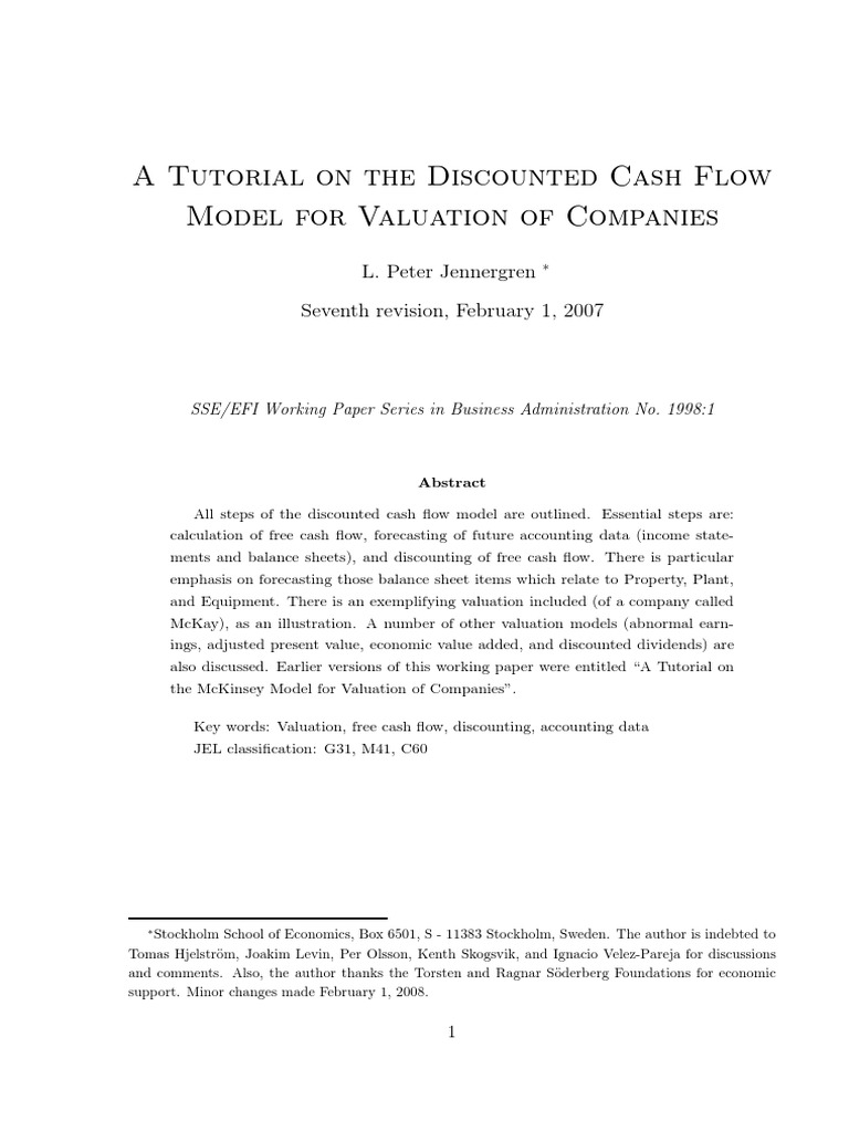 DCF Valuation | PDF | Discounted Cash Flow | Free Cash Flow