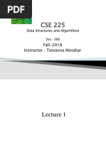 Lecture-1 - CSE-225 Tamanna Motahar NSU