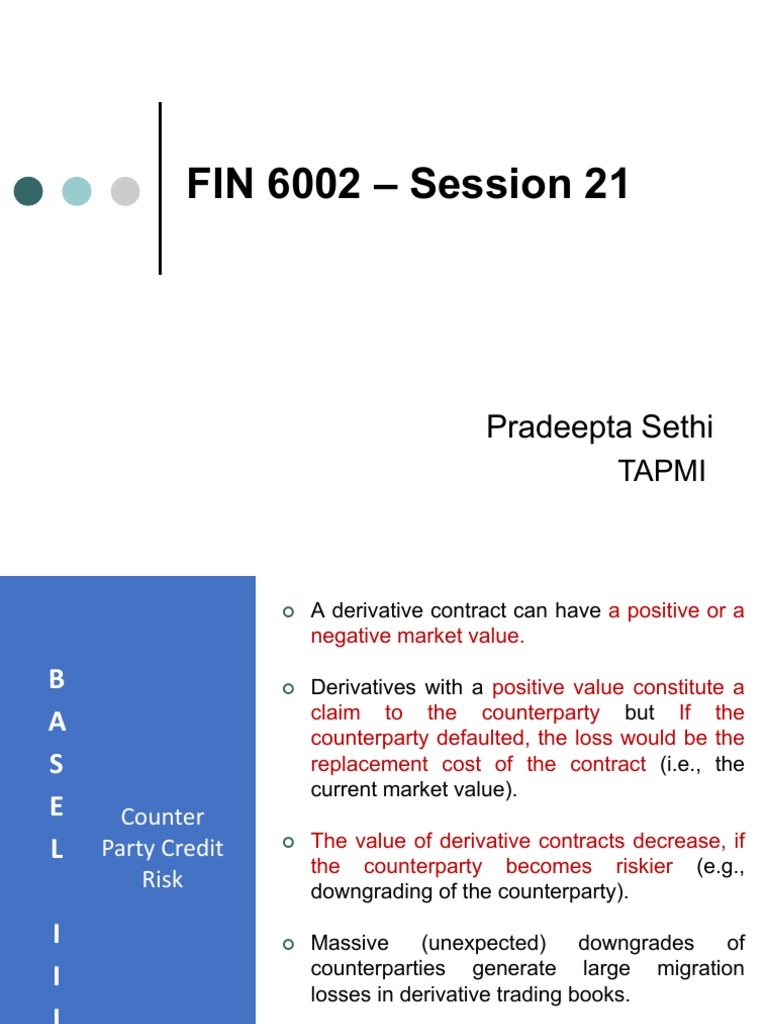 Basel III Counterparty Credit Risk Overview | PDF | Credit Risk ...