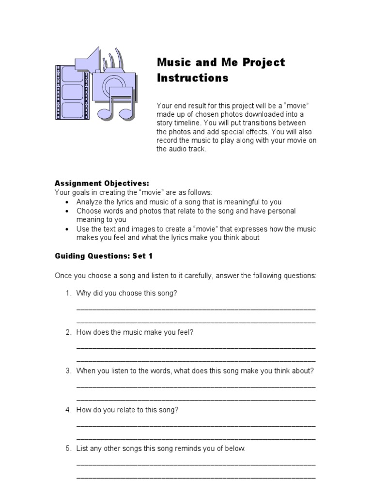 Music and Me Instructions 2021 | PDF