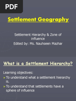 Sphere Of Influence Settlement