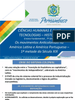 Os Movimentos Anticoloniais Na América Latina e América Portuguesa – 1ª Metade Do Século XIX