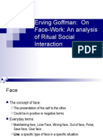 Erving Goffman: On Face-Work: An Analysis of Ritual Social Interaction