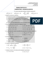 TP 1 - Analisis Combinatorio - Binomio de Newton - Matemática I