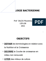 PHYSIOLOGIE BACTERIENNE 2021