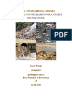 Water Pollution Problems in India, Causes and Solutions.: Ccc704: Environmental Studies
