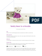 Teddy Bear in A Hoodie: Crochet Pattern by Kristi Tullus