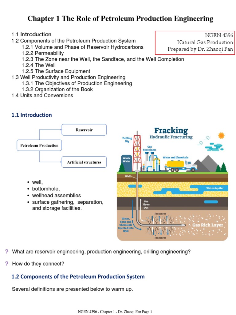 Chapter 1 The Role of Petroleum Production Engineering PDF
