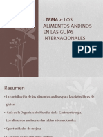 Los alimentos andinos en las guías internacionales de alimentación