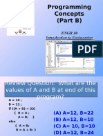 Programming Concepts (Part B) : Engr 10 Introduction To Engineering
