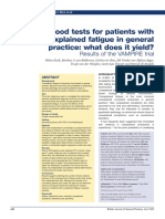 Ordering Blood Tests For Patients With Unexplained Fatigue in General Practice 2009