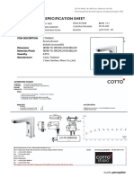 Ff&E Sanitary Specification Sheet: Item Description