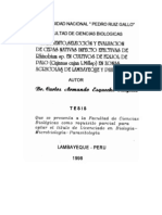 Tesis: Aislamiento, Seleccion y Evaluacion de Cepas Nativas Infecto Efectivas de Rhizobium SP en Cultivos de Frijol de Palo (Cajanus Cajan) en Zonas Agricolas de Lamb Aye Que y Piura