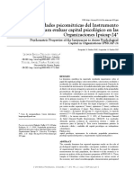 Propiedades Psicométricas Del Instrumento Para Evaluar Capital Psicologico en Las Organizaciones Ipsicap-24