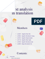 Text Analysis in Translation