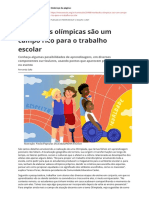 Novidades Olimpicas Sao Um Campo Rico para o Trabalho Escolar
