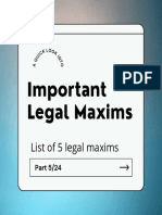 Important Legal Maxims