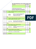 Agenda For Egypt-Japan Workshop, by The Japan Society of Seismic Isolation