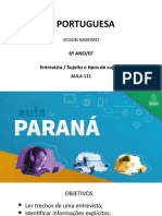 Entrevista sobre crise hídrica no DF